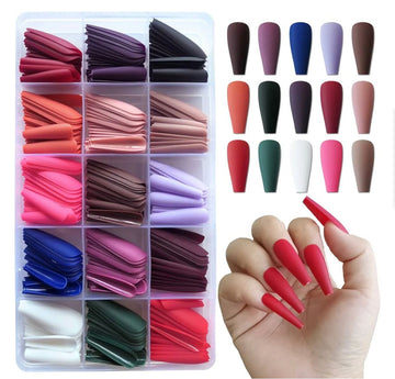 576 pcs colour full Acrylic cover nails
