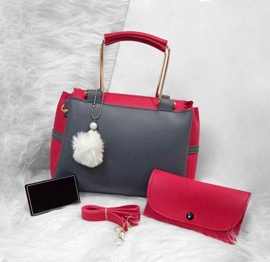 3 Peice pure leather handbag